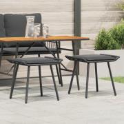 vidaXL Trädgårdsstolar 2 st Svart 50x40x45 cm Poly Rattan