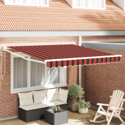 vidaXL Manuell Utdragbar Markis Orange och Brun 300x250 cm