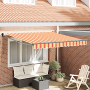 vidaXL Manual Utdragbar Markis Gul och Orange 300x250 cm