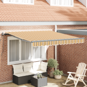 vidaXL Automatisk Utdragbar Markis Multicolor Rand 300x250 cm