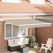vidaXL Manuell Hopfällbar Markis Beige 300x250 cm