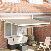 vidaXL Automatisk Hopfällbar Markis Beige 300x250 cm