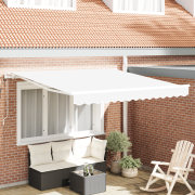 vidaXL Automatisk Utdragbar Markis Vit 300x250 cm