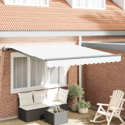 vidaXL Utfällbar markis Vit 300 x 250 cm tyg