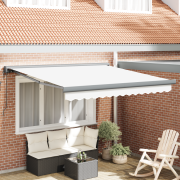 vidaXL Automatisk Utdragbar Markis Vit 300x250 cm