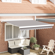 vidaXL Manuell Infällbar Markis Ljusgrå 300x250 cm
