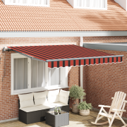 vidaXL Utfällbar markis orange och brun 350 x 250 cm tyg