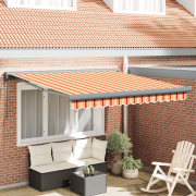 vidaXL Automatisk hopfällbar markis Gul och Orange 350x250 cm