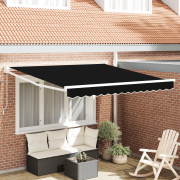 vidaXL Manuell Fällbar Markis Svart 350x250 cm