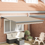 vidaXL Automatisk utdragbar markis beige 350x250 cm