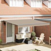 vidaXL Automatisk Hopfällbar Markis Beige 400x300 cm