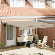 vidaXL Automatisk Utdragbar Markis Beige 400x300 cm