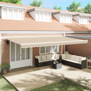 vidaXL Automatisk Utdragbar Markis Beige 600x300 cm