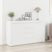 vidaXL Vit Sideboard Vit Trä 120 x 36 x 69 cm Förvaring Vit Sideboard