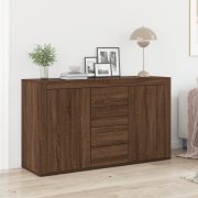 vidaXL Sideboard Brun ek Konstruerat trä 120 x 36 x 69 cm Sideboard