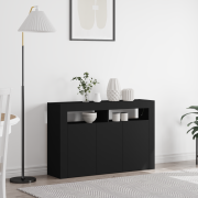 vidaXL Sideboard Svart Konstruerat trä 116 x 30 x 75 cm Sideboard