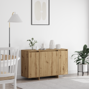 vidaXL Ek sida-bord Artisan ek Konstruerat trä 120 x 41 x 75 cm