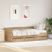 vidaXL Dagbädd Artisan Ek Konstruerat Trä 90 x 200 cm Hållbar Dagbädd
