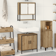 vidaXL 2-delat badrumsfurniture set i konstgjord ek
