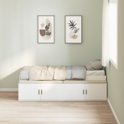 vidaXL Förvaringssängram Vit 100x200 cm