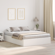vidaXL Sängram med förvaring vit 140x190 cm