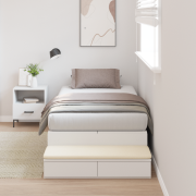 vidaXL Förvaringssängram Vit 90x200 cm