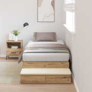 vidaXL Förvaringssängram Artisan Ek 100x200 cm