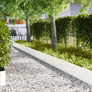 vidaXL gräskant 30 delar Vit 100x0,5x30 cm Stål