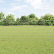 vidaXL Staketstolpar 44 st U-Kanal Silver 180 cm Stål