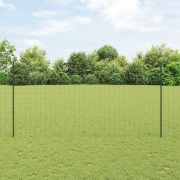 vidaXL Euro Staket med 5 U-poster Grön 1,6x10 m Stål