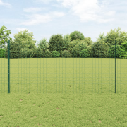 vidaXL Trädgårdsstängselset Set med 2 Grön Metall 10 x 1,2 m