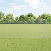 vidaXL Svetsad Trådgärd med 10 U-poster Silver 1.4x10 m Stål