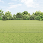 vidaXL Trädgårdsstaket Set 2 stycken Galvaniserat stål 10 x 1,5 m
