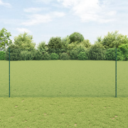 vidaXL Svetsat Trådgärd med 5 U-stolpar Grön 1.4x10 m Stål