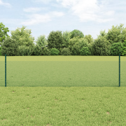 vidaXL Svetsat Trådhägn med 11 U Stänger Grön 0,5x25 m Stål