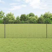 vidaXL Hönsnätstaketset 2-pack Grå Metall 10 x 1 m Hållbart