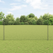 vidaXL Svetsat Stängsel med 10 U-Poster Grå 1.4x10 m Stål