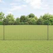 vidaXL svetsat trådgärde med 44 U-poster grå 1.4x50 m stål