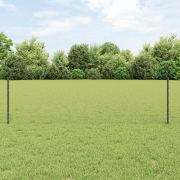 vidaXL Stängselstolpar 11 st U-kanel Grå 60 cm Stål