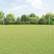 vidaXL Staketpost 22 st U-kanal 120 cm galvaniserat stål