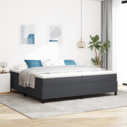 vidaXL Boxspring säng med madrass i mörkgrått, 200 x 200 cm, i kordflö...
