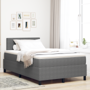 vidaXL Bäddmadrass med madrass & LED ljusgrå 120x200 cm Corduroy-tyg