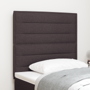 vidaXL Sänggavel Linjer Design Mörkbrun 90 cm Tyg