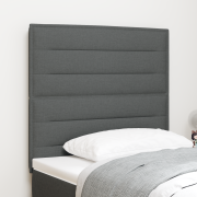 vidaXL Sänggavel Linjer Design Mörkgrå 100 cm Tyg