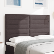 vidaXL Sänggavel Linjer Design Mörkbrun 160 cm Tyg