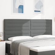vidaXL Sänggavel Linje Design Mörkgrå 200 cm Tyg