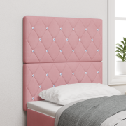 vidaXL Sänggavel Kristallknapp Tuftad Rosa 80 cm Sammet