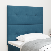 vidaXL Sänggavel med knappar mörkblå 90 cm sammet
