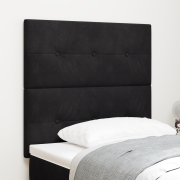 vidaXL Sänggavel med knappar svart 100 cm sammet