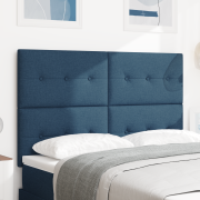 vidaXL Sänggavel Knappslagen Blå 160 cm Tyg